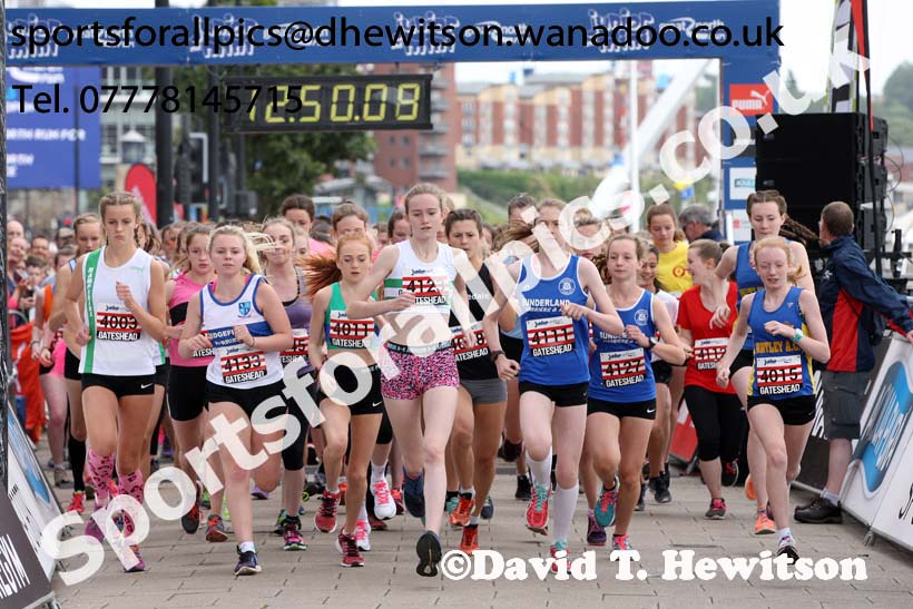 Girls Junior Great  North Run, Newcastle/Gateshead. Photo: David T. Hewitson/Sports for All Pics